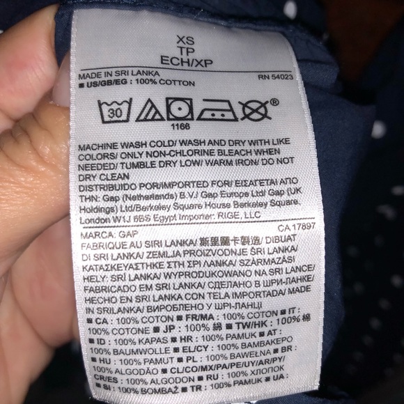 Gap White Polka Dots Long Sleeve - Picture 14 of 16